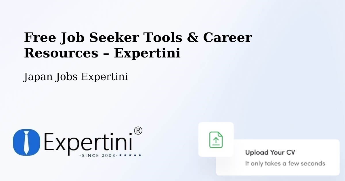 Free Job Seeker Tools & Career Resources – Nishio Shi - Nishio Shi, Japan Jobs Expertini